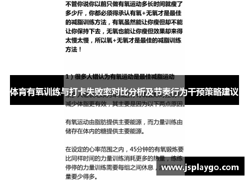 体育有氧训练与打卡失败率对比分析及节奏行为干预策略建议